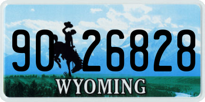 WY license plate 9026828