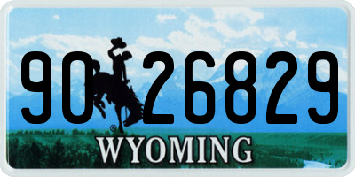 WY license plate 9026829