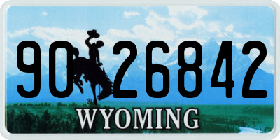 WY license plate 9026842