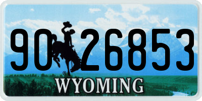 WY license plate 9026853