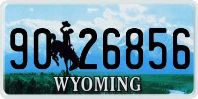 WY license plate 9026856