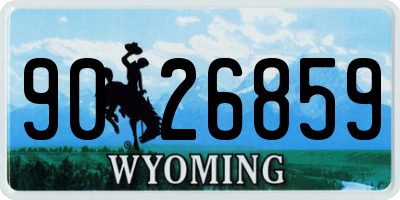WY license plate 9026859
