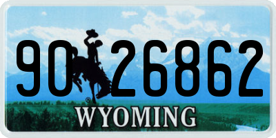 WY license plate 9026862