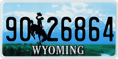WY license plate 9026864