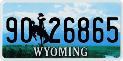 WY license plate 9026865