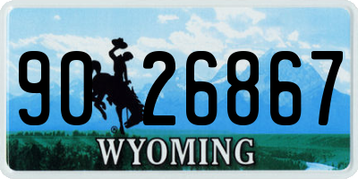 WY license plate 9026867