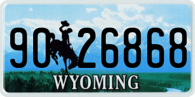 WY license plate 9026868