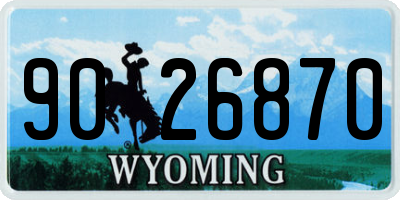WY license plate 9026870