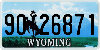 WY license plate 9026871