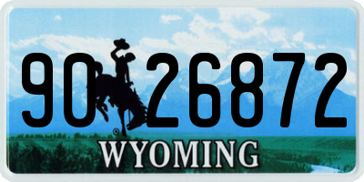 WY license plate 9026872
