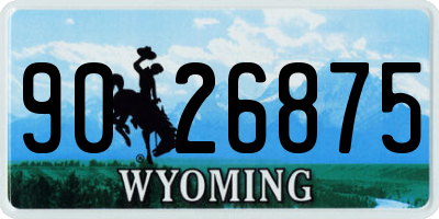 WY license plate 9026875