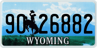 WY license plate 9026882