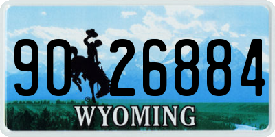 WY license plate 9026884