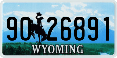 WY license plate 9026891