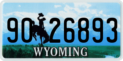 WY license plate 9026893
