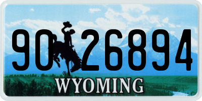 WY license plate 9026894
