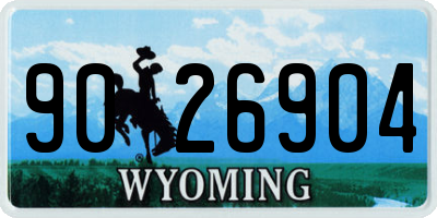 WY license plate 9026904