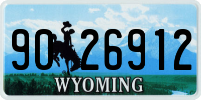 WY license plate 9026912