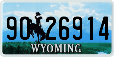 WY license plate 9026914