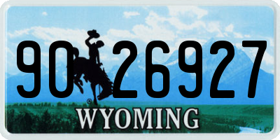 WY license plate 9026927