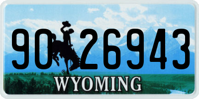 WY license plate 9026943
