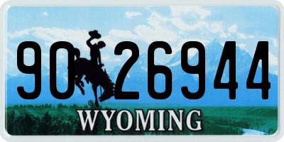 WY license plate 9026944