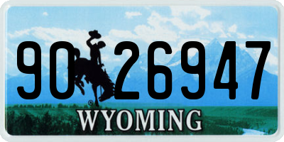 WY license plate 9026947