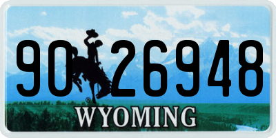 WY license plate 9026948