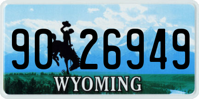 WY license plate 9026949