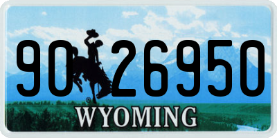 WY license plate 9026950