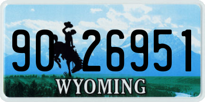 WY license plate 9026951