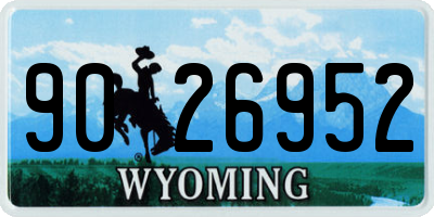 WY license plate 9026952