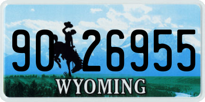 WY license plate 9026955