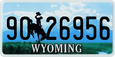 WY license plate 9026956