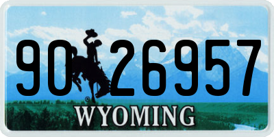 WY license plate 9026957