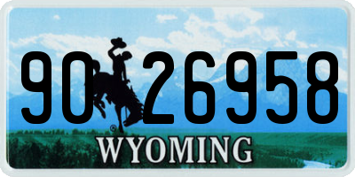 WY license plate 9026958