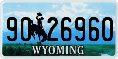 WY license plate 9026960