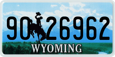 WY license plate 9026962