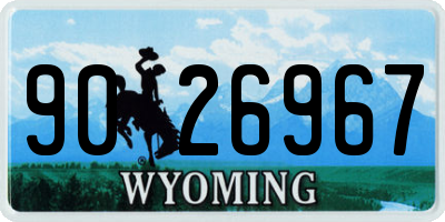 WY license plate 9026967