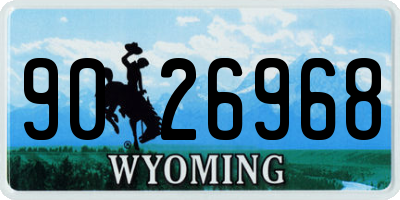 WY license plate 9026968