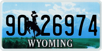 WY license plate 9026974