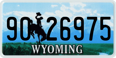 WY license plate 9026975