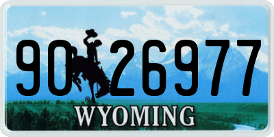 WY license plate 9026977