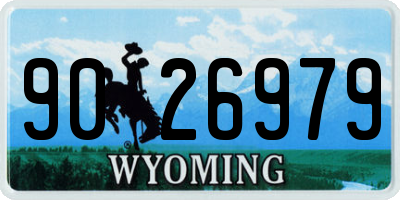 WY license plate 9026979