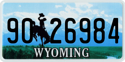 WY license plate 9026984
