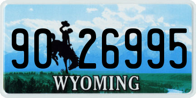 WY license plate 9026995