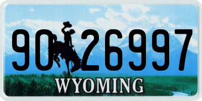 WY license plate 9026997