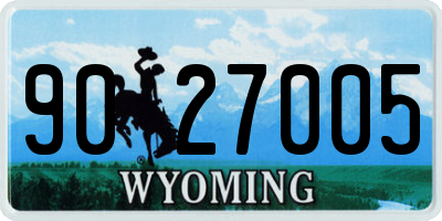 WY license plate 9027005