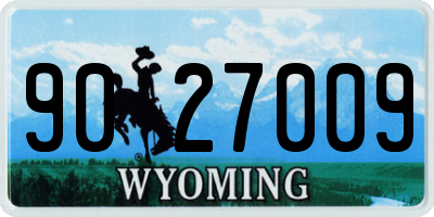 WY license plate 9027009
