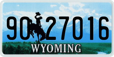 WY license plate 9027016